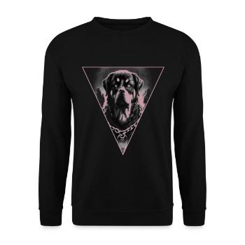 Rottweiler,Tête de chien,Sport de chien,Garde du corps - Sweat-shirt Unisexe - noir - Devant - Alina (178cm) & Michal (187cm)
