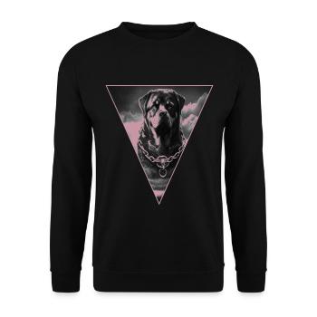 Rottweiler,Tête de chien,Sport de chien,Garde du corps - Sweat-shirt Unisexe - noir - Devant - Alina (178cm) & Michal (187cm)
