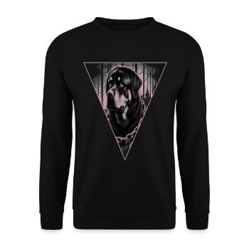 Rottweiler,Tête de chien,Sports canins - Sweat-shirt Unisexe - noir - Devant - Alina (178cm) & Michal (187cm)