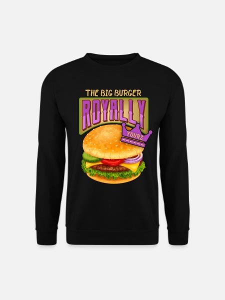 Burger-Cheeseburger Saying Hamburger-Royale - Unisex Sweatshirt - black