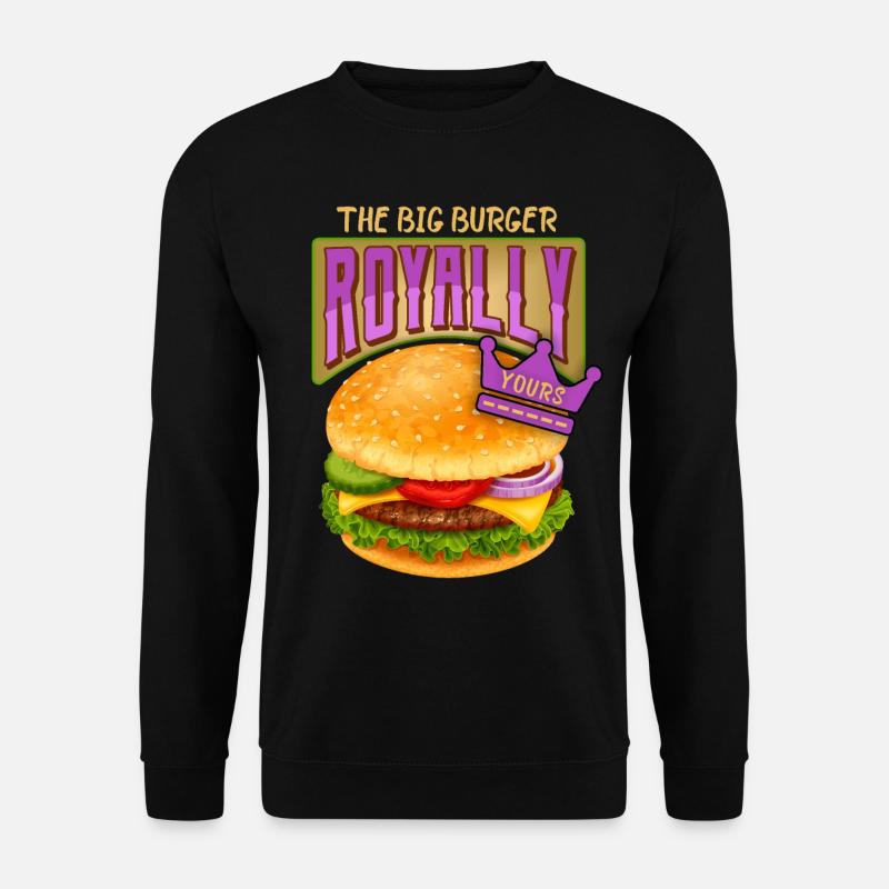 Burger-Cheeseburger Dire Hamburger-Royale - Sweat-shirt Unisexe - noir