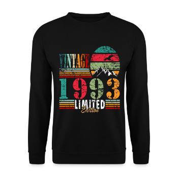 Jahrgang Millésime 1993 - Sweat-shirt Unisexe - noir - Devant - Alina (178cm) & Michal (187cm)