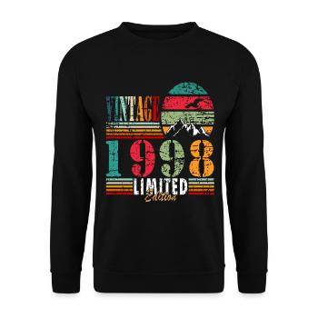 Jahrgang Millésime 1998 - Sweat-shirt Unisexe - noir - Devant - Alina (178cm) & Michal (187cm)