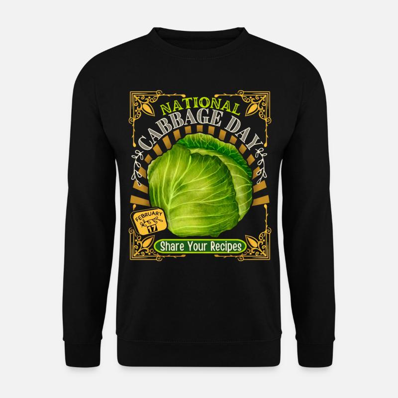 Kohl, Weißkohl, lustiger Spruch Cabbage Day - Unisex Pullover - Schwarz