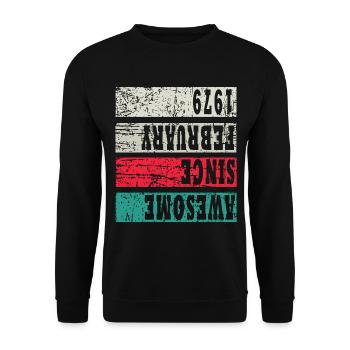 Fantastisch seit 1979 Geburtstag - Unisex Pullover - Schwarz - Vorne - Alina (178cm) & Michal (187cm)