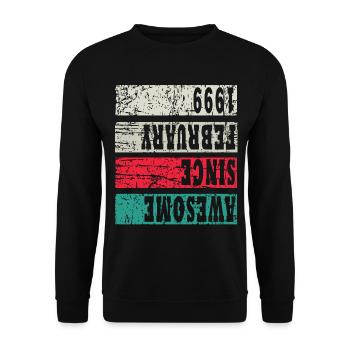 1999 Birthday present - Unisex Sweatshirt - black - Front - Alina (178cm) & Michal (187cm)
