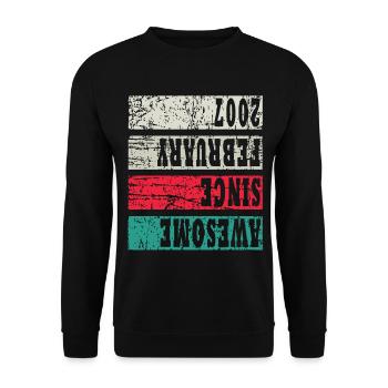 Jahrgang 16. Geburtstag 2007 Sportgeschenk - Unisex Pullover - Schwarz - Vorne - Alina (178cm) & Michal (187cm)