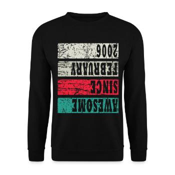Jahrgang 17. Geburtstag 2006 Sportgeschenk - Unisex Pullover - Schwarz - Vorne - Alina (178cm) & Michal (187cm)