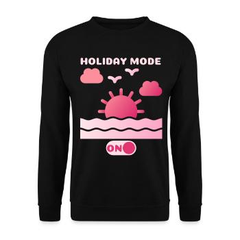 Vacances au bord de la mer, icône de la mer, drôle de dicton de vacances - Sweat-shirt Unisexe - noir - Devant - Alina (178cm) & Michal (187cm)