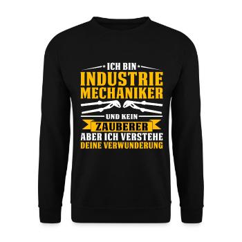 Mécanicien industriel, mécanicien, serrurier, cadeau - Sweat-shirt Unisexe - noir - Devant - Alina (178cm) & Michal (187cm)