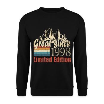 Les légendes sont nées en 1998 - Sweat-shirt Unisexe - noir - Devant - Alina (178cm) & Michal (187cm)