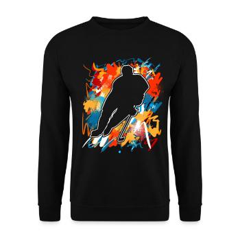 Eishockey Hockey sur glace - Sweat-shirt Unisexe - noir - Devant - Alina (178cm) & Michal (187cm)