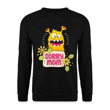 Mama-Mutti, Mother's Day, funny monster, saying - Unisex Sweatshirt - black - Front - Alina (178cm) & Michal (187cm)