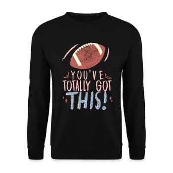 Football, Football américain Football américain - Sweat-shirt Unisexe - noir - Devant - Alina (178cm) & Michal (187cm)