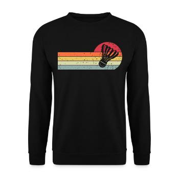 Badminton Rétro Vintage - Sweat-shirt Unisexe - noir - Devant - Alina (178cm) & Michal (187cm)