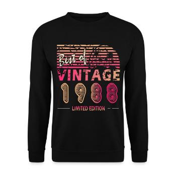 34th birthday gift March 1988 - Unisex Sweatshirt - black - Front - Alina (178cm) & Michal (187cm)