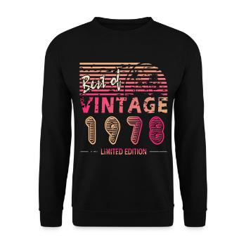 44th birthday gift March 1978 - Unisex Sweatshirt - black - Front - Alina (178cm) & Michal (187cm)