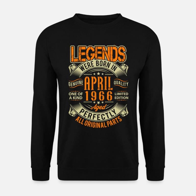 1966 April Birthday Legend - Unisex Sweatshirt - black