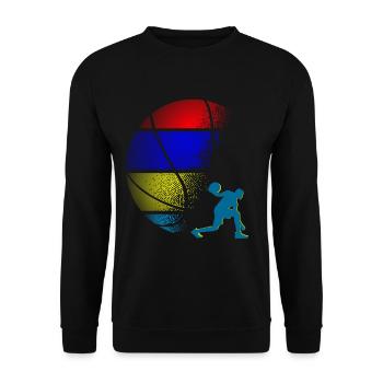 Basketball Basketball Player Ball Sports - Unisex Sweatshirt - black - Front - Alina (178cm) & Michal (187cm)