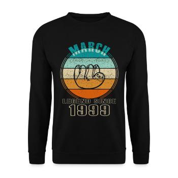 March 1999 nice gift idea for birthday 1999 - Unisex Sweatshirt - black - Front - Alina (178cm) & Michal (187cm)