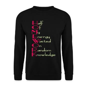 Chemistry Physics Science Teachers Students Joke - Unisex Sweatshirt - black - Front - Alina (178cm) & Michal (187cm)