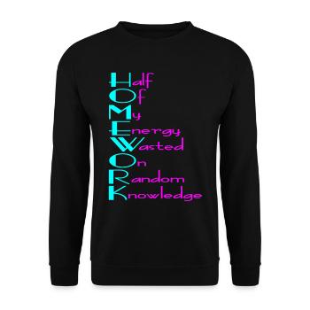 For the perfect school day - Unisex Sweatshirt - black - Front - Alina (178cm) & Michal (187cm)