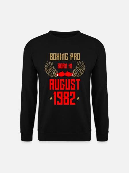 Boxer Boxing Anniversaire légendaire Août 1982 - Sweat-shirt Unisexe - noir