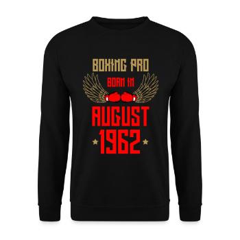 Boxing Boxing Boxer 1962 in August 60th birthday - Unisex Sweatshirt - black - Front - Alina (178cm) & Michal (187cm)