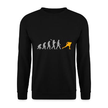 Fullback Evolution American Football Gift - Unisex Sweatshirt - black - Front - Alina (178cm) & Michal (187cm)