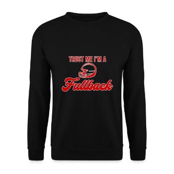 American Football Fullback - Unisex Pullover - Schwarz - Vorne - Alina (178cm) & Michal (187cm)