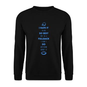 Citation du joueur de football américain - Sweat-shirt Unisexe - noir - Devant - Alina (178cm) & Michal (187cm)