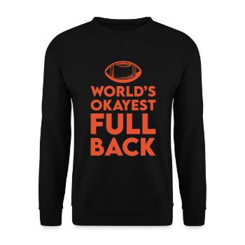 FULLBACK Football, American Football Amerikanische - Unisex Pullover - Schwarz - Vorne - Alina (178cm) & Michal (187cm)