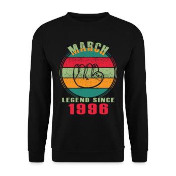 March 1996| March 1996 Anniversary 1996 - Unisex Sweatshirt - black - Front - Alina (178cm) & Michal (187cm)
