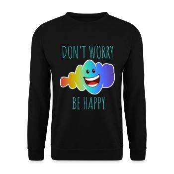Equality Gay Pride Rainbow Retro - Unisex Sweatshirt - black - Front - Alina (178cm) & Michal (187cm)