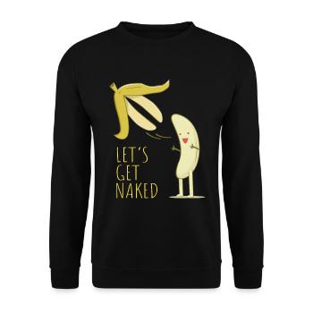 Vegan Banane Vegan - Sweat-shirt Unisexe - noir - Devant - Alina (178cm) & Michal (187cm)
