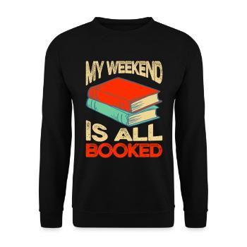 Buchliebhaber Geschenke Süße Buch Geschenkideen - Unisex Pullover - Schwarz - Vorne - Alina (178cm) & Michal (187cm)