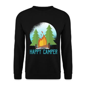 Wohnmobil Stellplatz Camping Camper Caravan - Unisex Pullover - Schwarz - Vorne - Alina (178cm) & Michal (187cm)