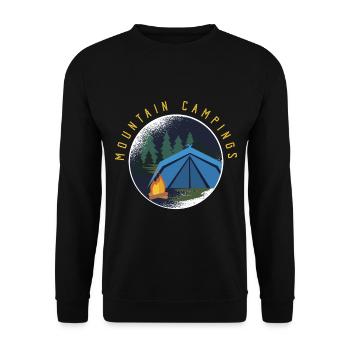 Happy Camper Camping - Sweat-shirt Unisexe - noir - Devant - Alina (178cm) & Michal (187cm)