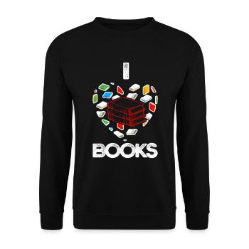 Amateurs de livres lecture livres romans éducation cadeau - Sweat-shirt Unisexe - noir - Devant - Alina (178cm) & Michal (187cm)