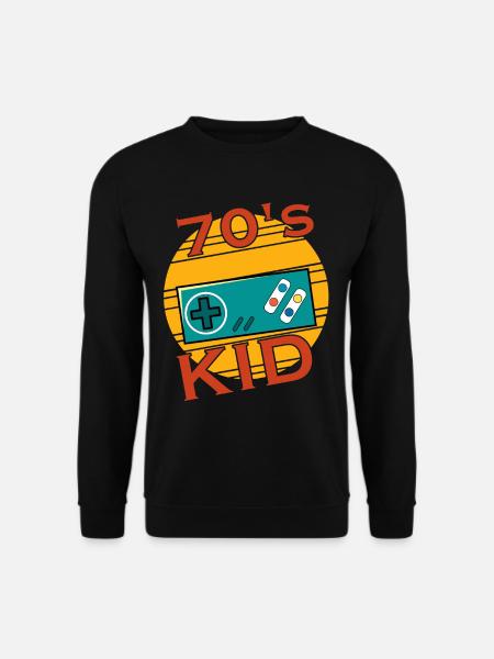 Gamer Kid Retro 70s 70s 1970 - Sweat-shirt Unisexe - noir