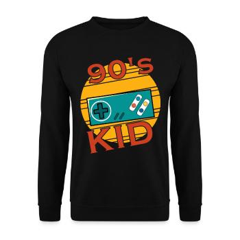90s 90s Gamer Kid Retro Gambling Dicton - Sweat-shirt Unisexe - noir - Devant - Alina (178cm) & Michal (187cm)