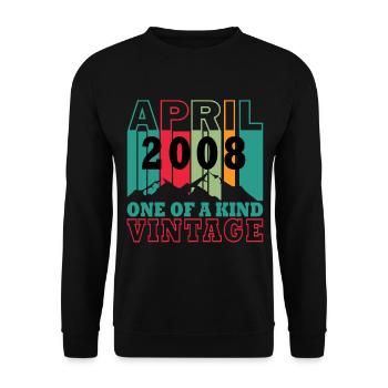 Avril 2008. Cadeau d’anniversaire Avril 2008. - Sweat-shirt Unisexe - noir - Devant - Alina (178cm) & Michal (187cm)