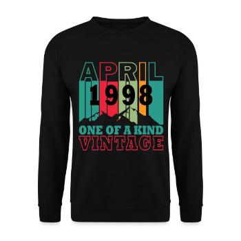 25 Jahre Legendär Seit April 1998 25. Geburtstag - Unisex Pullover - Schwarz - Vorne - Alina (178cm) & Michal (187cm)