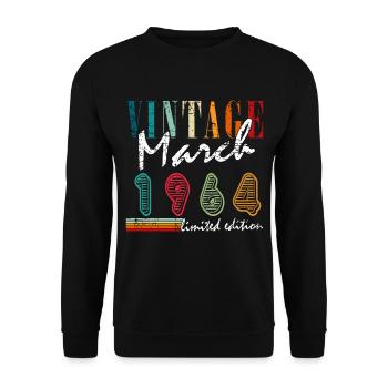 March 1964 Anniversary March 1964 March - Unisex Sweatshirt - black - Front - Alina (178cm) & Michal (187cm)