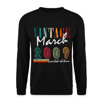 Mars 2009 belle idée cadeau pour l’anniversaire 2009 - Sweat-shirt Unisexe - noir - Devant - Alina (178cm) & Michal (187cm)