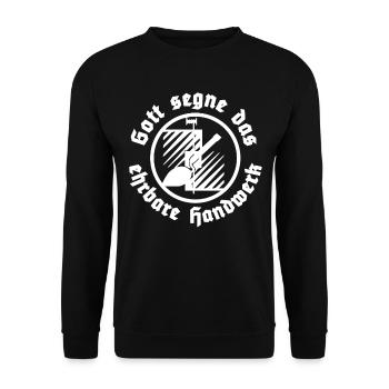 Tiler Guild Sign Craft Tradition - Unisex Sweatshirt - black - Front - Alina (178cm) & Michal (187cm)