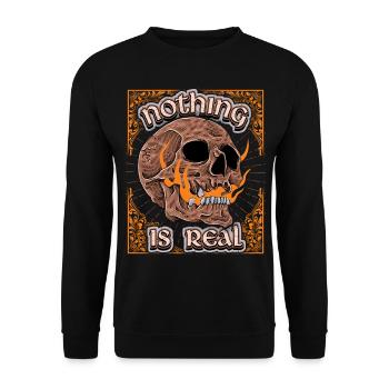 Skull Vintage Design Skull Skull Dicton - Sweat-shirt Unisexe - noir - Devant - Alina (178cm) & Michal (187cm)