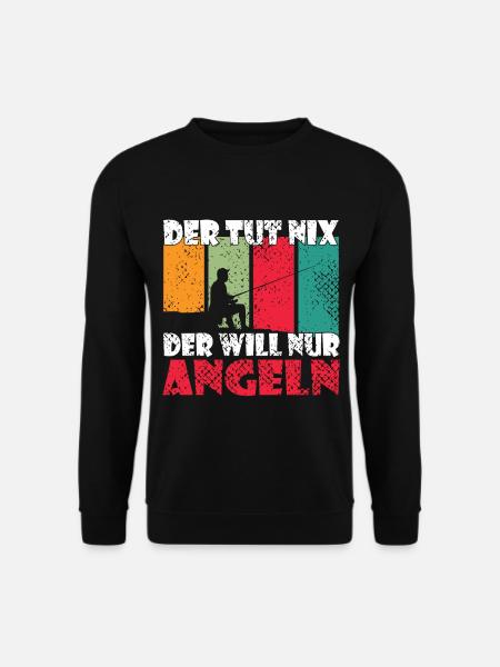 Fischer Angler Angel - Fishing - Unisex Pullover - Schwarz