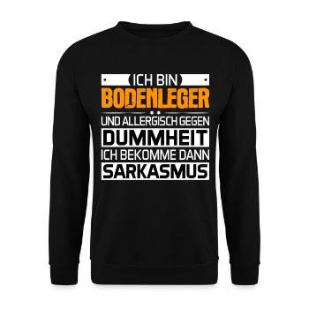 Revêtement de sol Revêtement de sol Parquet Cadeau amusant - Sweat-shirt Unisexe - noir - Devant - Alina (178cm) & Michal (187cm)