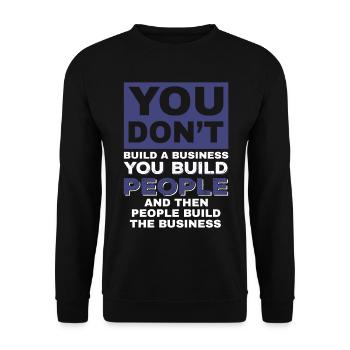 Business - Unisex Sweatshirt - black - Front - Alina (178cm) & Michal (187cm)